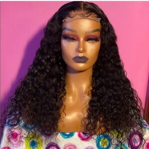 18” Deep Wave Closure Wig – 180% Density – 100% Human Hair